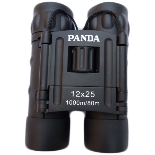 New Pocket-sized Binocular Telescopes - Panda 12x25 Green Film - Black - Click Image to Close